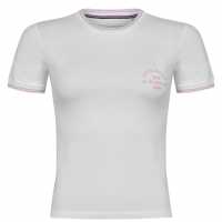 Ключодържател Jack Wills Trinkey Ringer T-Shirt White Дамски тениски и фланелки