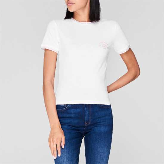 Дамски тениски и фланелки Ключодържател Jack Wills Trinkey Ringer T-Shirt Бяло Ключодържател Jack Wills Trinkey Ringer T-Shirt Бяло Дамски тениски и фланелки