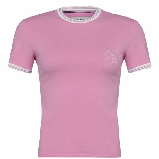 Ключодържател Jack Wills Trinkey Ringer T-Shirt Pink Дамски тениски и фланелки