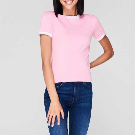 Ключодържател Jack Wills Trinkey Ringer T-Shirt Pink Дамски тениски и фланелки