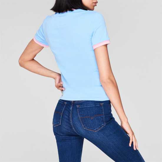 Дамски тениски и фланелки Ключодържател Jack Wills Trinkey Ringer T-Shirt Небесно синьо Ключодържател Jack Wills Trinkey Ringer T-Shirt Небесно синьо Дамски тениски и фланелки