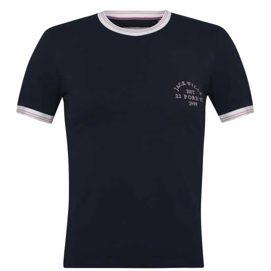 Ключодържател Jack Wills Trinkey Ringer T-Shirt Морска синьо Дамски тениски и фланелки