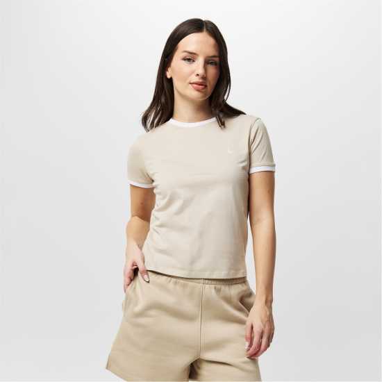 Дамски тениски и фланелки Ключодържател Jack Wills Trinkey Ringer T-Shirt Камък Ключодържател Jack Wills Trinkey Ringer T-Shirt Камък Дамски тениски и фланелки