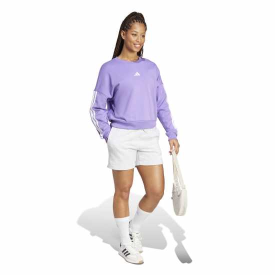 adidas Essentials 3-Stripes French Terry Sweatshirt Womens Adidas Essentials 3-Stripes French Terry Sweatshirt Womens