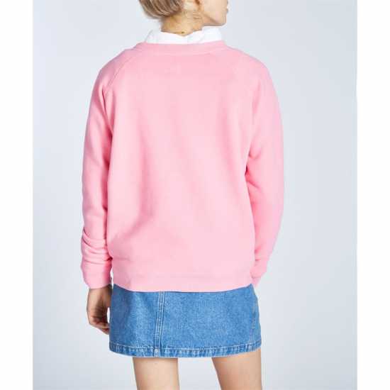 Jack Wills Astbury Raglan Crew Sweatshirt Розово Марл Дамски суичъри и блузи с качулки