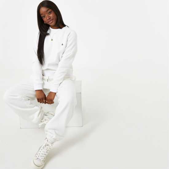 Jack Wills Astbury Raglan Crew Sweatshirt Vintage White Дамски суичъри и блузи с качулки