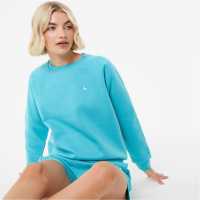 Jack Wills Astbury Raglan Crew Sweatshirt Sea Jet Дамски суичъри и блузи с качулки