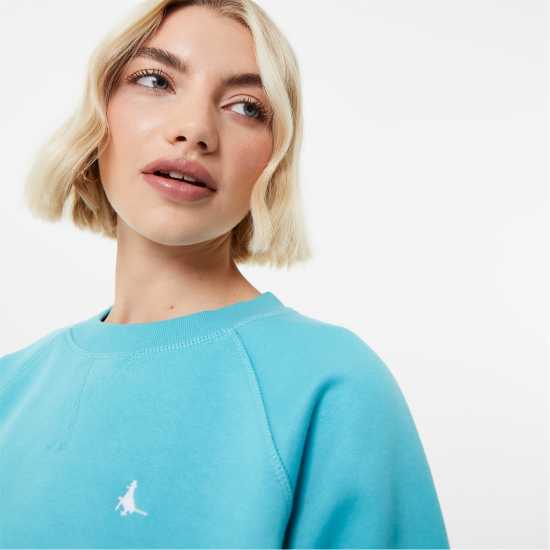 Jack Wills Astbury Raglan Crew Sweatshirt Морски джет Дамски суичъри и блузи с качулки