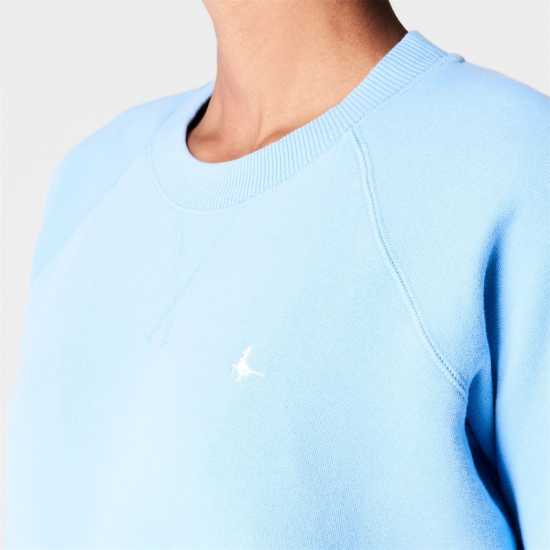 Jack Wills Astbury Raglan Crew Sweatshirt Blue Дамски суичъри и блузи с качулки