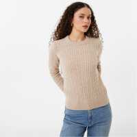 Jack Wills Tinsbury Merino Wool Blend Cable Knitted Jumper