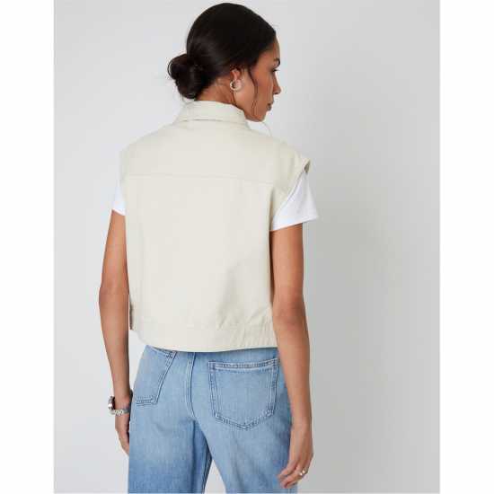 Threadbare Lucky Denim Structured Fit Jacket Светло бежово 