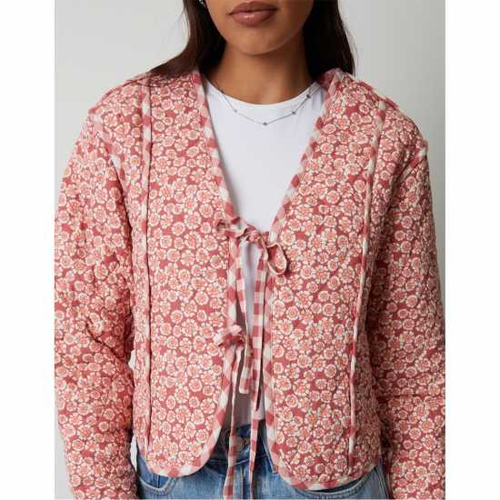 Threadbare Vallarta Diamond Quilted Lightweight Slim Fit Jacket  