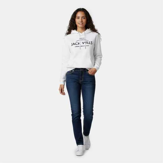 Jack Wills Hunston Graphic Logo Hoodie Винтажно бяло Jack Wills Hunston Graphic Logo Hoodie Винтажно бяло