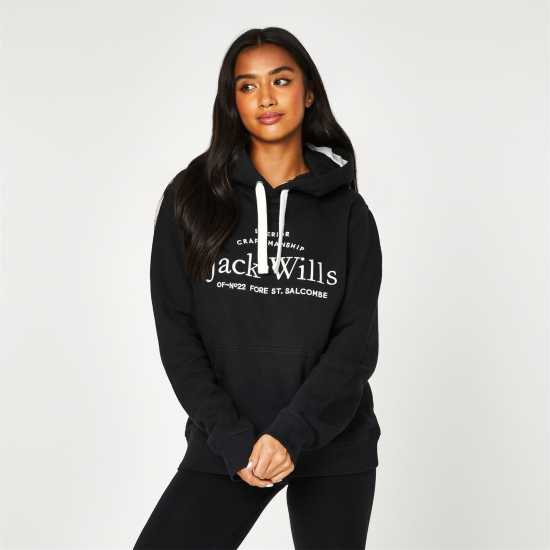 Jack Wills Hunston Graphic Logo Hoodie