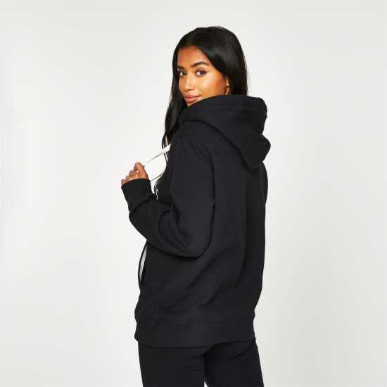 Jack Wills Hunston Graphic Logo Hoodie Черно Дамски суичъри и блузи с качулки