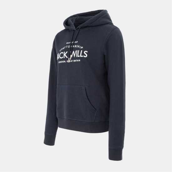 Jack Wills Hunston Graphic Logo Hoodie Морска синьо Jack Wills Hunston Graphic Logo Hoodie Морска синьо