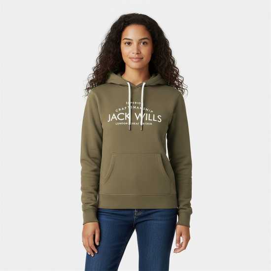 Jack Wills Hunston Graphic Logo Hoodie Светло кахи Jack Wills Hunston Graphic Logo Hoodie