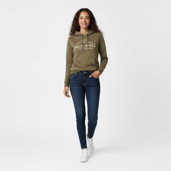 Jack Wills Hunston Graphic Logo Hoodie Светло кахи Jack Wills Hunston Graphic Logo Hoodie