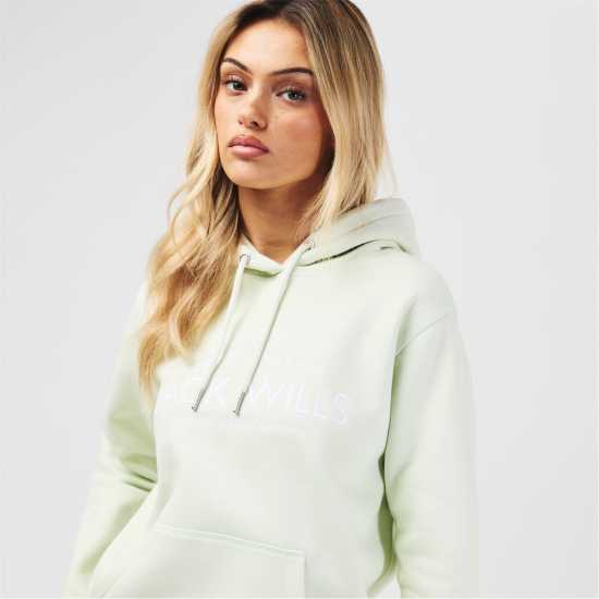 Jack Wills Hunston Graphic Logo Hoodie Морско стъкло 