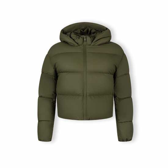 Ватирано Яке Women Short Water Repellent Quilted Jacket With Hood Khaki Ватирано Яке Women Short Water Repellent Quilted Jacket With Hood Khaki