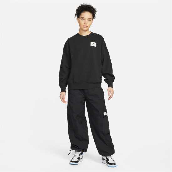 Nike Air Jordan Jordan Essential Fleece Crew Sweater Womens Black Дамски суичъри и блузи с качулки