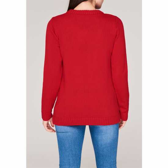 The Spirit Of Christmas Коледен Пуловер Spirit Of Christmas Jumper Red Ho Ho Ho Коледни пуловери