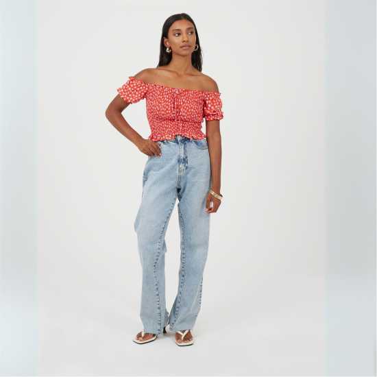 Brave Soul Дамски Топ Bardot Top Ld99 Brave Soul Дамски Топ Bardot Top Ld99