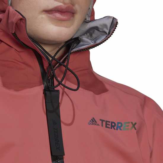 Adidas Дамско Яке Terrex Gore-Tex Myshelter Rain Jacket Womens Wonred Дамски грейки