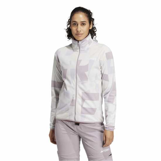 Adidas Women's Mt All Over Print Zip Fleece  