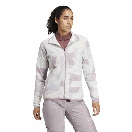 Adidas Women's Mt All Over Print Zip Fleece  
