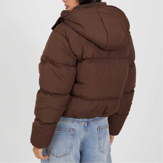 Brave Soul Oversized Short Puffer Jacket With Hood Brave Soul Oversized Short Puffer Jacket With Hood