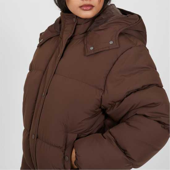 Brave Soul Oversized Short Puffer Jacket With Hood Brave Soul Oversized Short Puffer Jacket With Hood