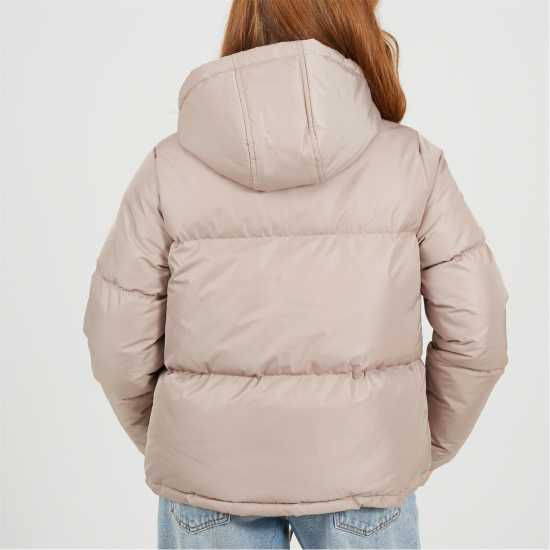 Brave Soul Padded Short Puffer Jacket With Drawcord Hem Brave Soul Padded Short Puffer Jacket With Drawcord Hem