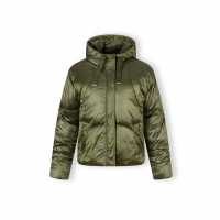 Women Jacket Padded Hooded Olive Women Jacket Padded Hooded Olive