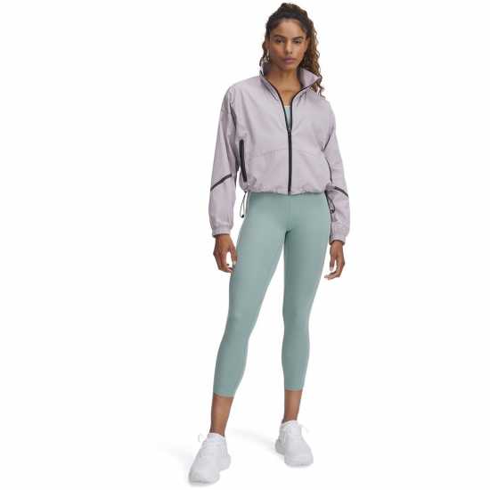 Under Armour Women's Woven Sheen Performance Training Jacket Gray 