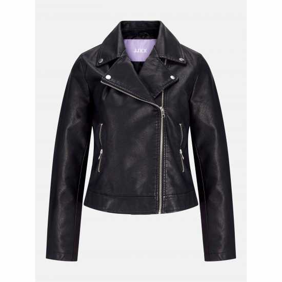 Дамско Яке Faux Leather Biker Jacket Ladies Дамско Яке Faux Leather Biker Jacket Ladies