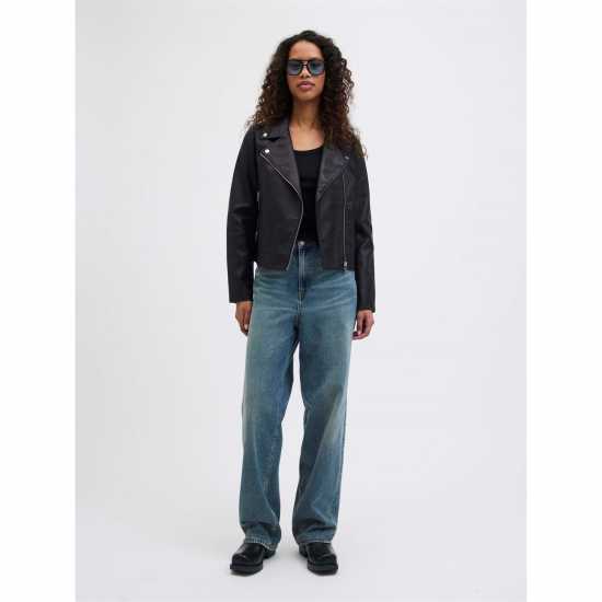 Дамско Яке Faux Leather Biker Jacket Ladies Дамско Яке Faux Leather Biker Jacket Ladies