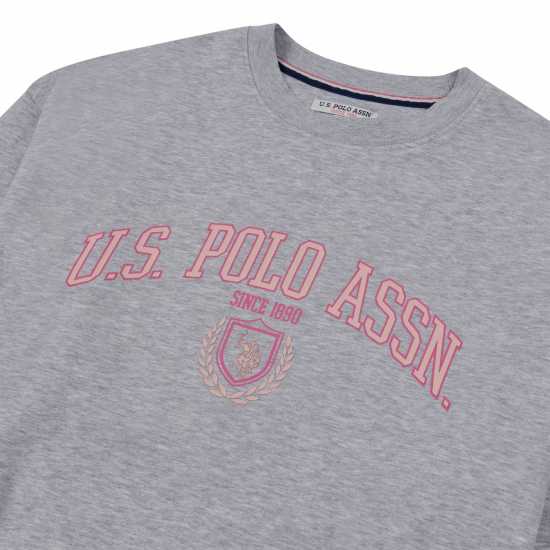 Us Polo Assn Logo Sweatshirt Жълто перла Марл Дамски суичъри и блузи с качулки