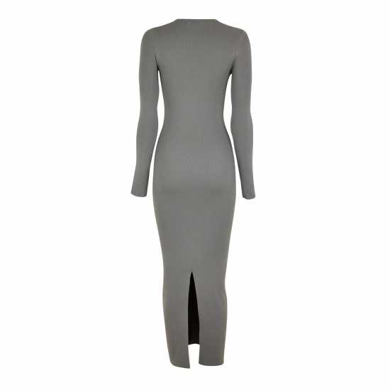 Средна Рокля Jack Wills Slash Midi Dress Хаки Дамски пуловери и жилетки