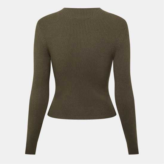 Jack Wills Women's Rib Turtleneck Jumper Хаки Jack Wills Women's Rib Turtleneck Jumper Хаки