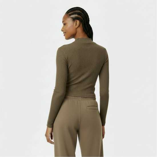 Jack Wills Women's Rib Turtleneck Jumper Хаки Jack Wills Women's Rib Turtleneck Jumper Хаки