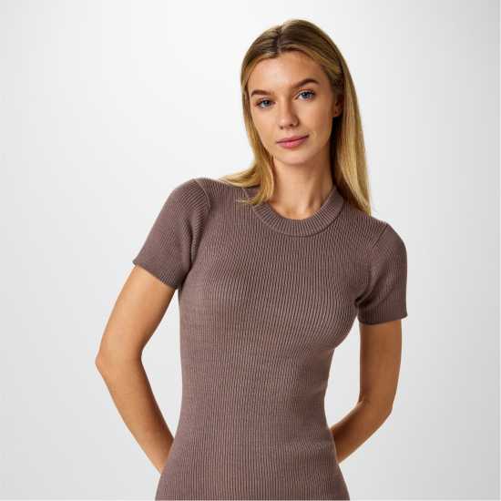 Jack Wills Travel Rib Midi Knitted Jumper Dress  