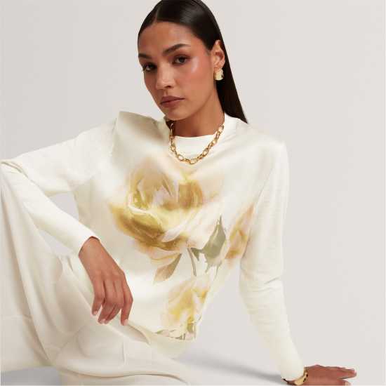 Ted Baker Women's Long Sleeve Printed Crew Sweatshirt  