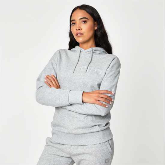 Usa Pro Classic Logo Hoodie Grey Marl Дамски суичъри и блузи с качулки