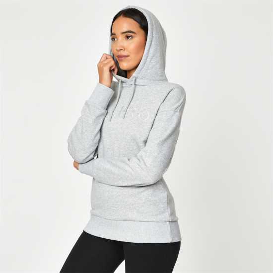 Usa Pro Classic Logo Hoodie Grey Marl Дамски суичъри и блузи с качулки