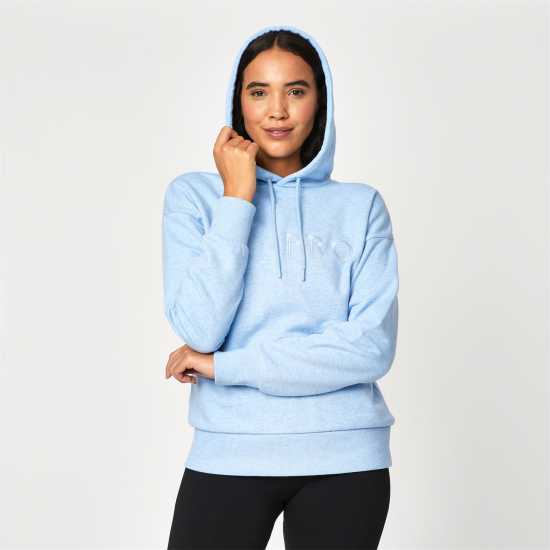 Usa Pro Classic Logo Hoodie Blue Marl Дамски суичъри и блузи с качулки