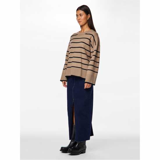 Pieces Pullover Fem  Ld99 Taupe Gray Дамски суичъри и блузи с качулки