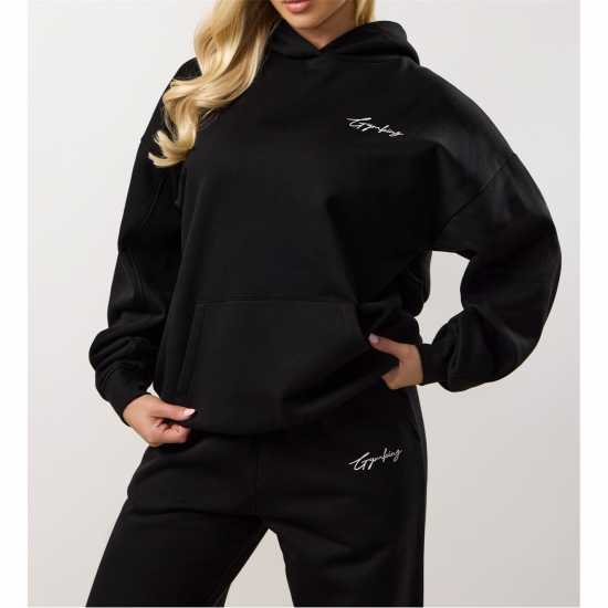 Gym King Gym King Reset Oversized Fleece Hood Черно 