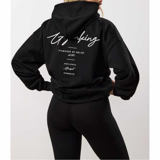 Gym King Gym King Reset Oversized Fleece Hood Черно 