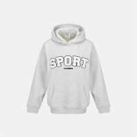 Slazenger Sport Hood Womens Ice Grey Marl Дамски суичъри и блузи с качулки